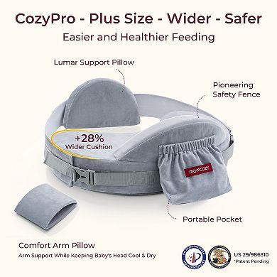 Momcozy Premium Adjustable Ergonomic Lumbar Support Nursing Pillow