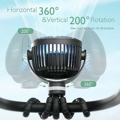 Momcozy Portable Stroller Fan 8000mAh 27-Hour Battery Life