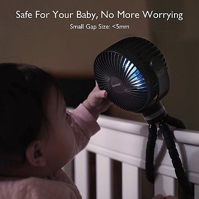 Momcozy Portable Stroller Fan 8000mAh 27-Hour Battery Life