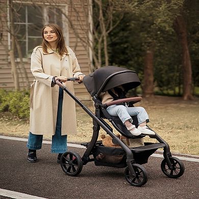 Momcozy ChangeGo Full-Size Stroller with Bassinet Attachment