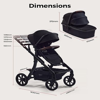 Momcozy ChangeGo Full-Size Stroller with Bassinet Attachment