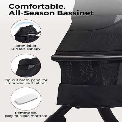 Momcozy ChangeGo Full-Size Stroller with Bassinet Attachment