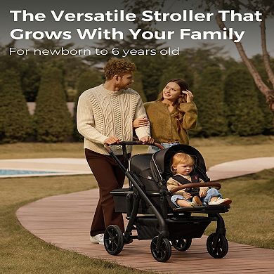 Momcozy ChangeGo Full-Size Stroller with Bassinet Attachment