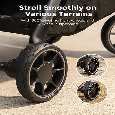 Momcozy ClickGo Lightweight Foldable Frame Stroller