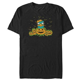 Big & Tall Disney's Perry The Platypus Jack O' Lanterns Surprise Graphic Tee