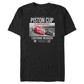 Big & Tall Disney / Pixar's Cars Lightning McQueen Piston Cup Champion Graphic Tee