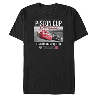 Big & Tall Disney / Pixar's Cars Lightning McQueen Piston Cup Champion Graphic Tee
