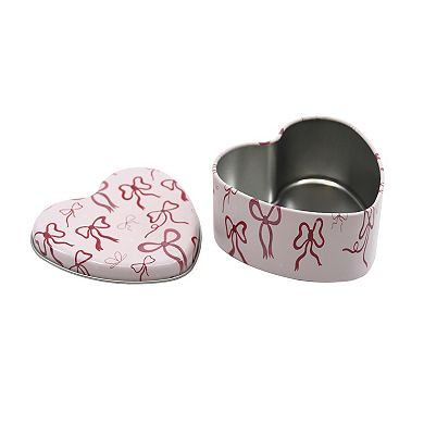 New View Gifts & Accessories Bow Print Heart 4-oz. Tin Candle