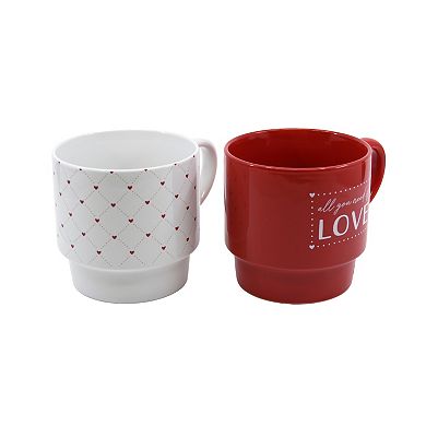 New View Gifts & Accessories 2-pc. Stacking Love Mugs Set