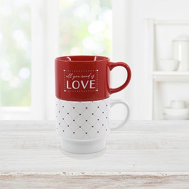 New View Gifts & Accessories 2-pc. Stacking Love Mugs Set