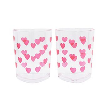New View Gifts & Accessories Plastic Heart Juice Cups 2 pk