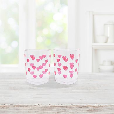 New View Gifts & Accessories 2-pk. Plastic Heart Juice Cups
