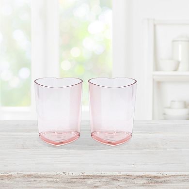 New View Gifts & Accessories Plastic Pink Heart Juice Cups 2-pk.
