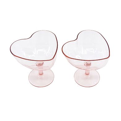New View Gifts & Accessories 2-pc. Heart Cocktail Glass Set