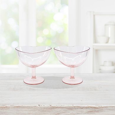 New View Gifts & Accessories 2-pc. Heart Cocktail Glass Set