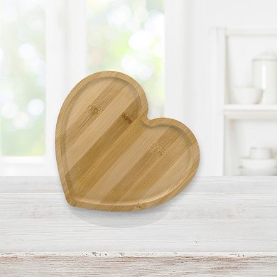 New View Gifts & Accessories Heart Shaped Bamboo Serving Board