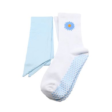 New View Gifts & Accessories 2-pc. Floral Print Pilates Socks & Headband Set