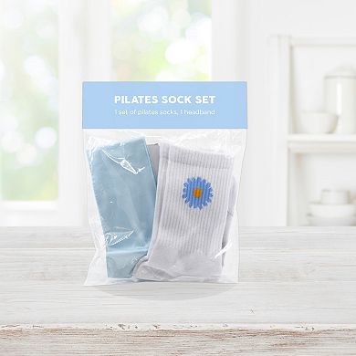 New View Gifts & Accessories 2-pc. Floral Print Pilates Socks & Headband Set