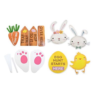 New View Gifts & Accessories Easter Egg Hunt Kit with Bunny Footprints & Signs