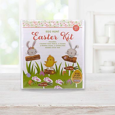 New View Gifts & Accessories Easter Egg Hunt Kit with Bunny Footprints & Signs