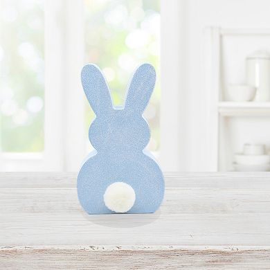 New View Gifts & Accessories Bunny Sitter with Cottonball Tail Table Decor
