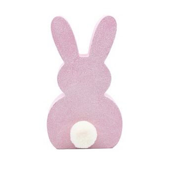 New View Gifts & Accessories Bunny Sitter with Cottonball Tail Table Decor