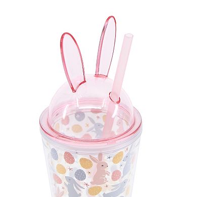 New View Gifts & Accessories Bunny Lid Tumbler with Straw