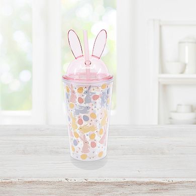 New View Gifts & Accessories Bunny Lid Tumbler with Straw