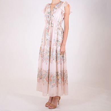 Women's Taylor V-Neck A-Line Flutter Sleeve Dress