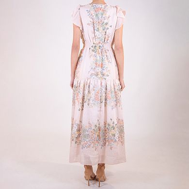 Women's Taylor V-Neck A-Line Flutter Sleeve Dress