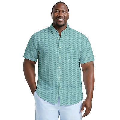 Big & Tall IZOD Breeze Short Sleeve Button Down Shirt, Men's, Size: 2XB, Cabbage