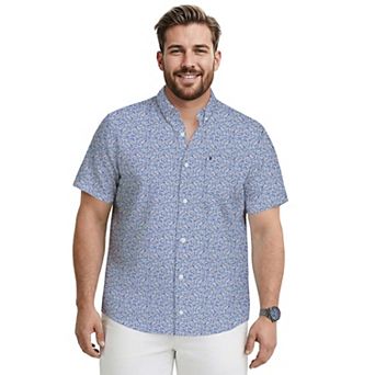 Big & Tall IZOD Breeze Short Sleeve Button Down Shirt