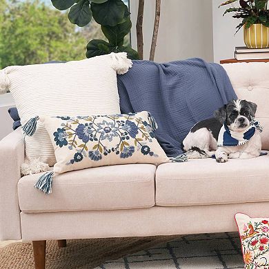 Carol & Frank Bray Floral Tassel Throw Pillow