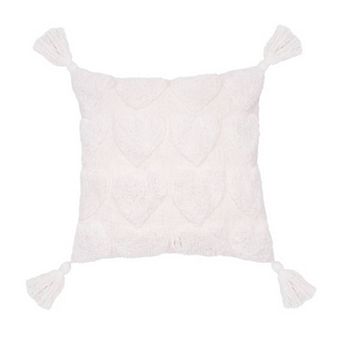 Carol & Frank Hearts Tassel Throw Pillow