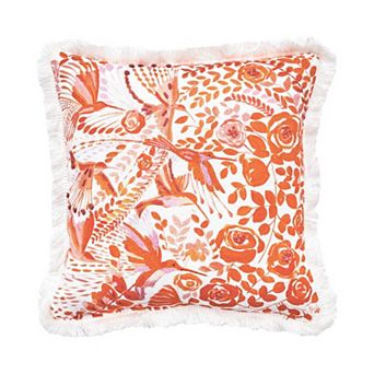 Carol & Frank Hummingbird Floral Throw Pillow