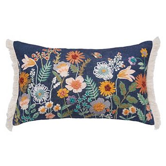 Carol & Frank Queensgrove Floral Embroidered Throw Pillow