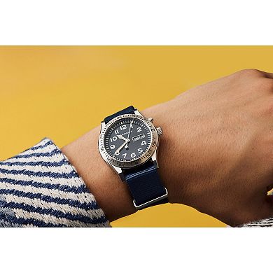 Caravelle by Bulova Men's Glow-in-the-Dark Nylon Strap Watch