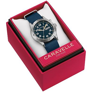 Caravelle by Bulova Men's Glow-in-the-Dark Nylon Strap Watch