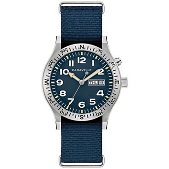 Caravelle by Bulova Men's Glow-in-the-Dark Nylon Strap Watch