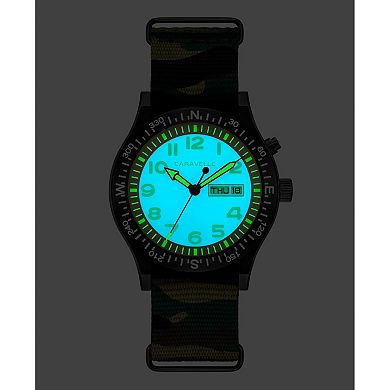 Caravelle by Bulova Men's Vintage Stainless Steel Nylon Strap Watch