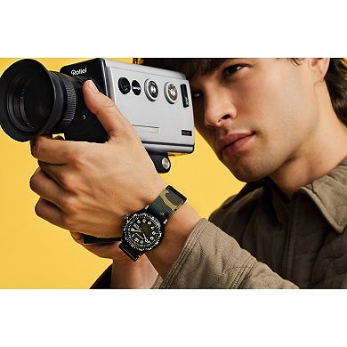 Caravelle by Bulova Men's Vintage Stainless Steel Nylon Strap Watch