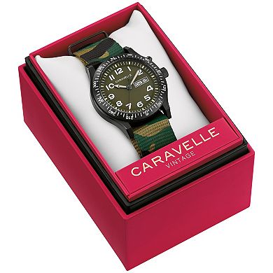 Caravelle by Bulova Men's Vintage Stainless Steel Nylon Strap Watch
