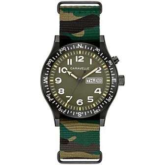 Caravelle by Bulova Men's Vintage Stainless Steel Nylon Strap Watch