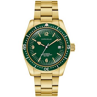 Caravelle Designed by Bulova Men's Gold Tone Stainless Steel Link Bracelet Watch - 44B128