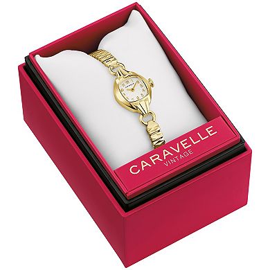 Caravelle Women's Vintage Classic Gold Tone Stainless Steel Expansion Bracelet Watch - 44L267
