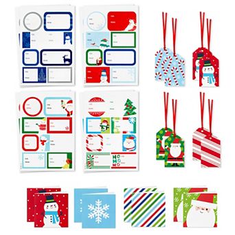 Hallmark Christmas Gift Tags & Mini Notecards with Ribbon & Sticker Seals