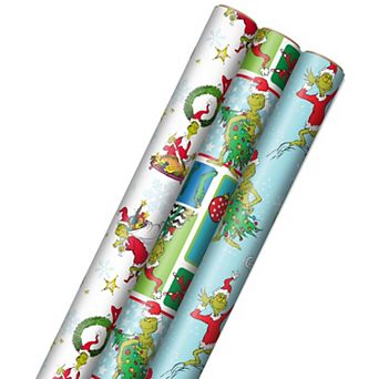 Hallmark 3 pk Grinch Christmas Wrapping Paper