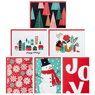 Hallmark 36 pc Snowman & Town Cards & Envelope Boxed Christmas Card Assortment