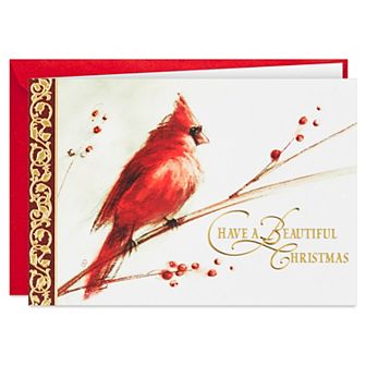 Hallmark 40 pc Painted Cardinal Boxed Christmas Cards & Envelopes