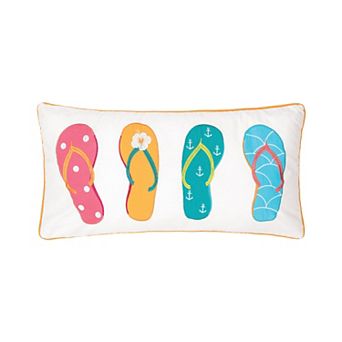 C&F Home Coastal Flip Flops Throw Pillow